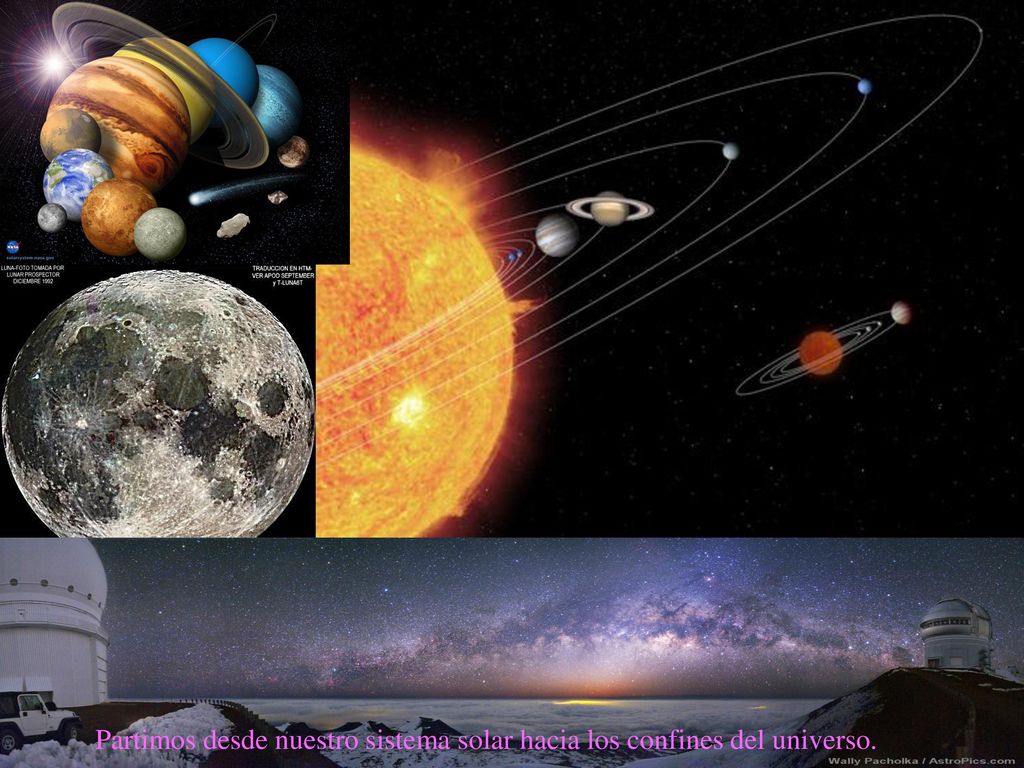 Partimos desde nuestro sistema solar hacia los confines del universo.