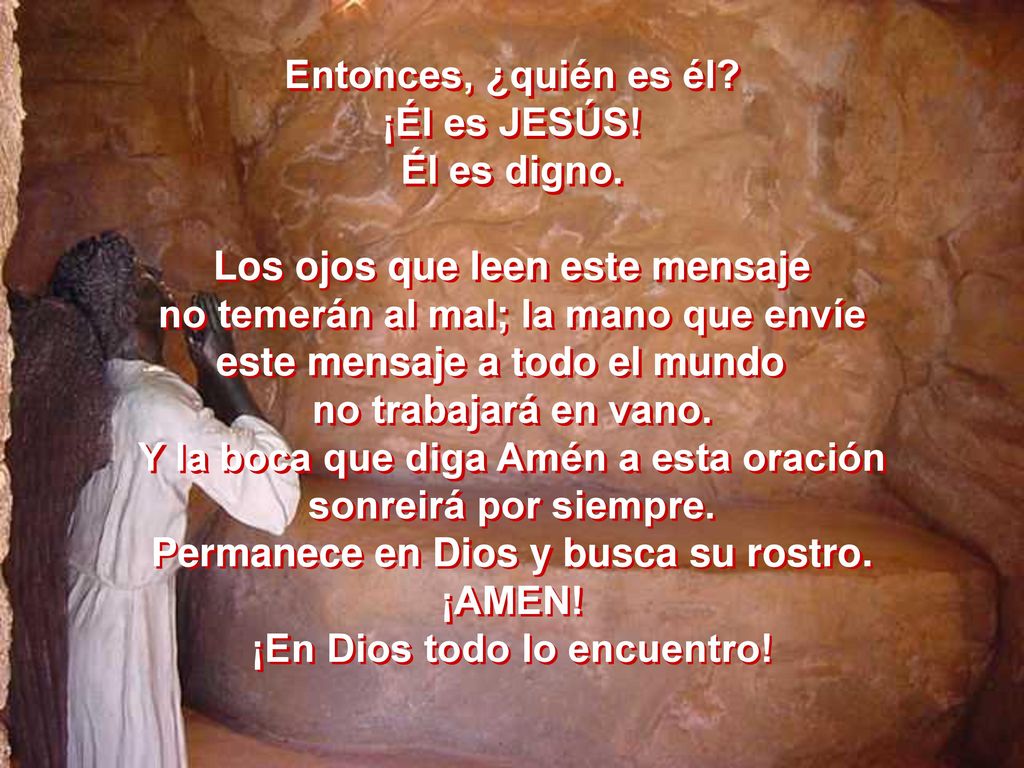 Entonces, ¿quién es él ¡Él es JESÚS! Él es digno.
