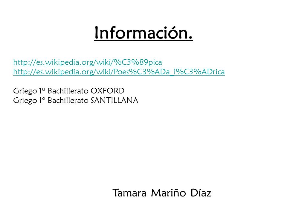 Información. Tamara Mariño Díaz