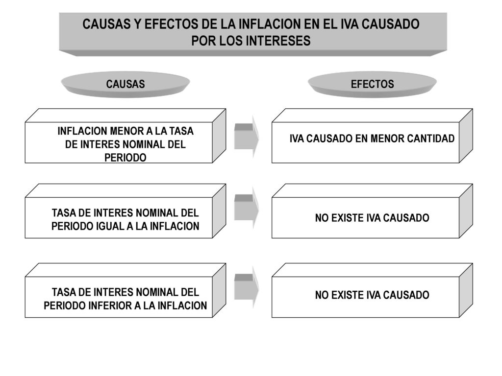 CAUSAS Y EFECTOS DE LA INFLACION EN EL IVA CAUSADO POR LOS INTERESES