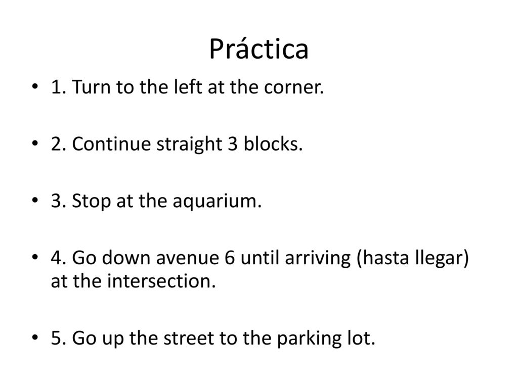 Práctica 1. Turn to the left at the corner.