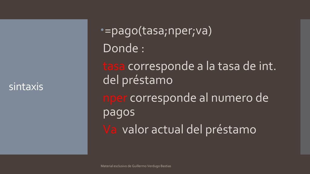 tasa corresponde a la tasa de int. del préstamo