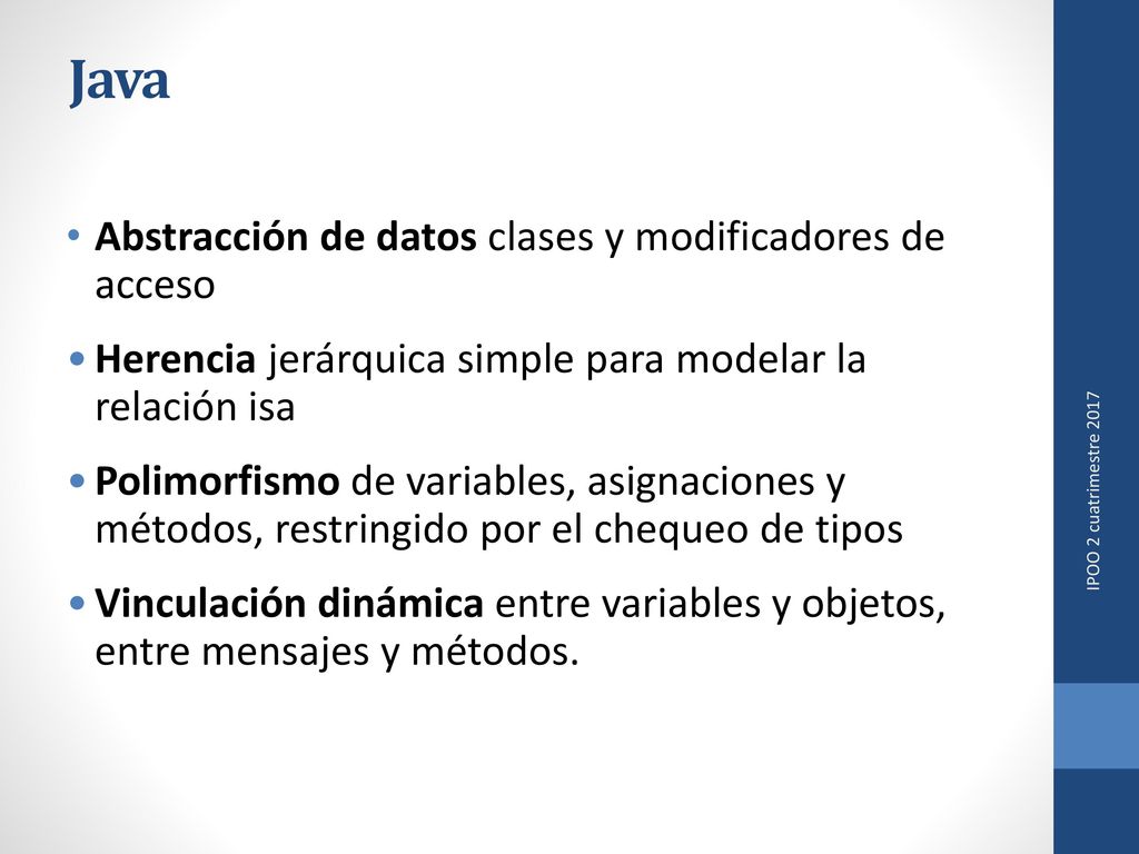 Java Abstracción de datos clases y modificadores de acceso