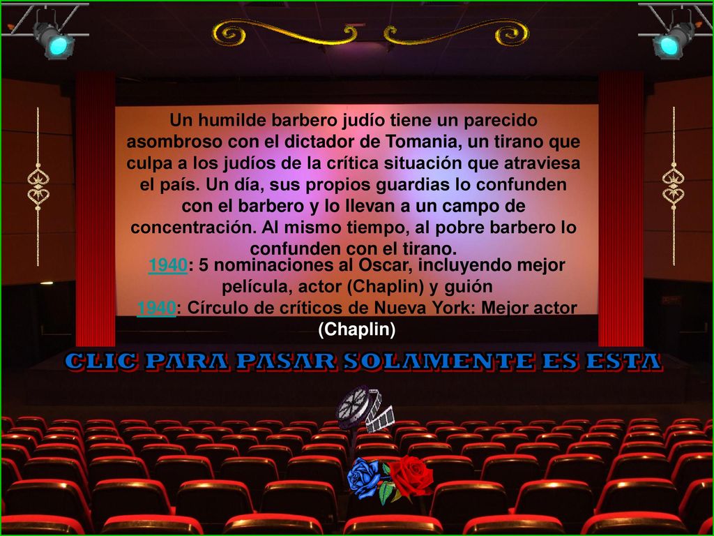 1940: Círculo de críticos de Nueva York: Mejor actor (Chaplin)