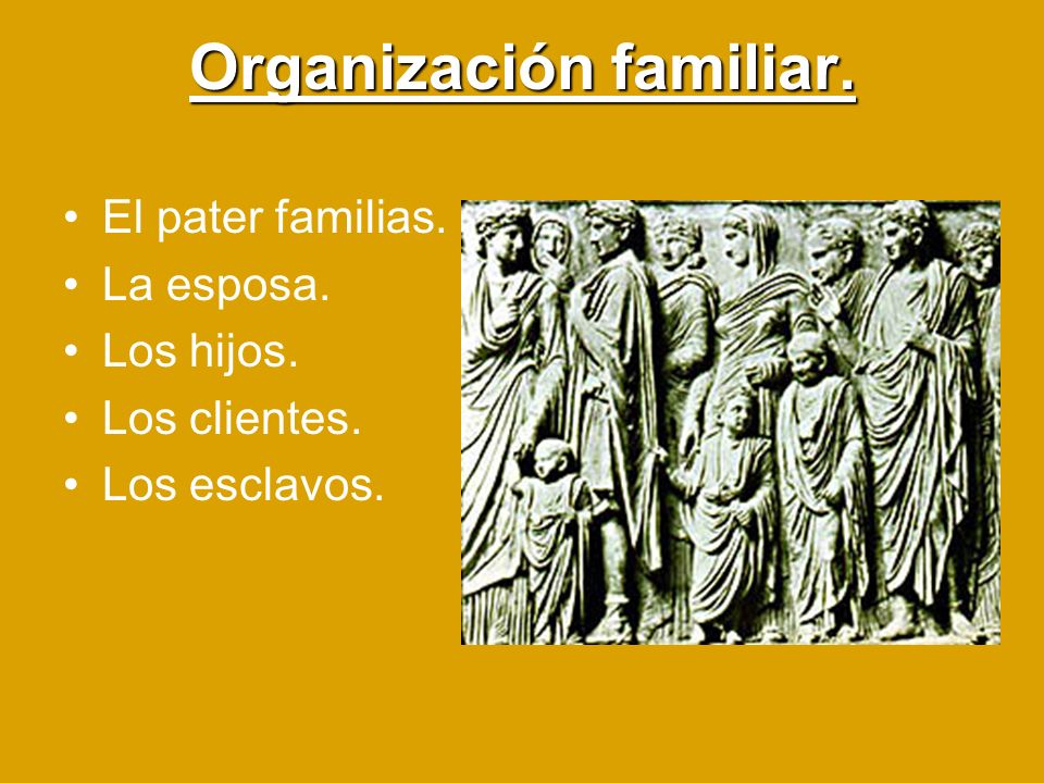 Organización familiar.