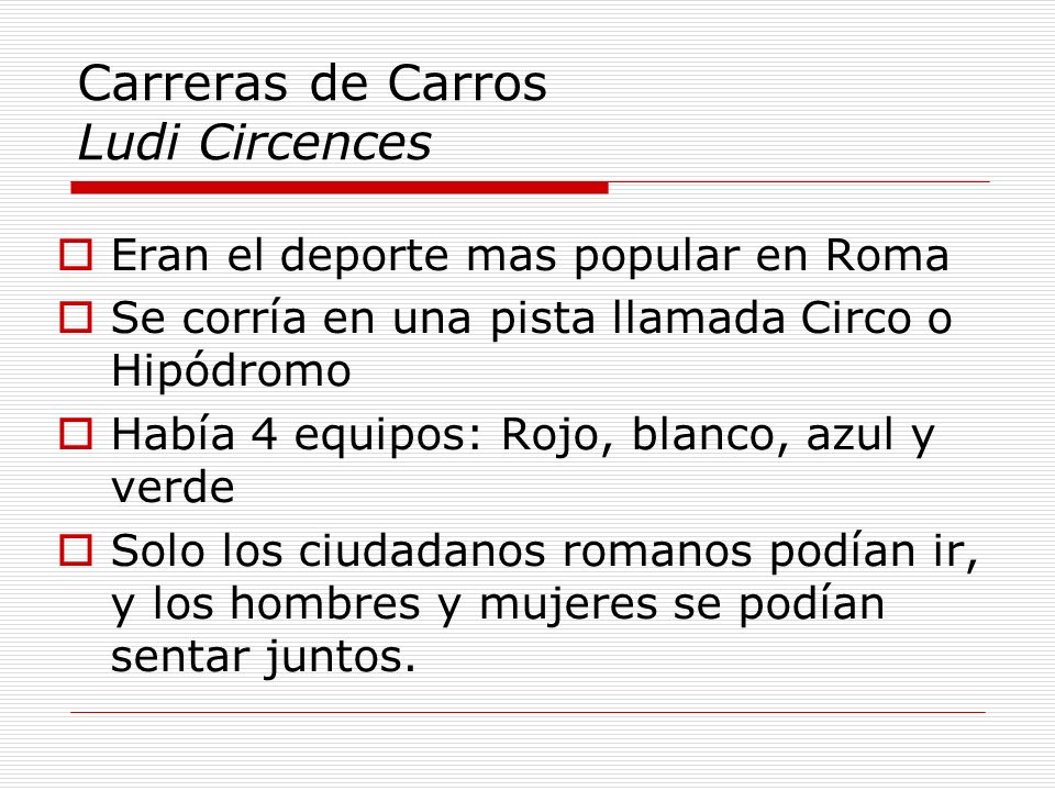 Carreras de Carros Ludi Circences