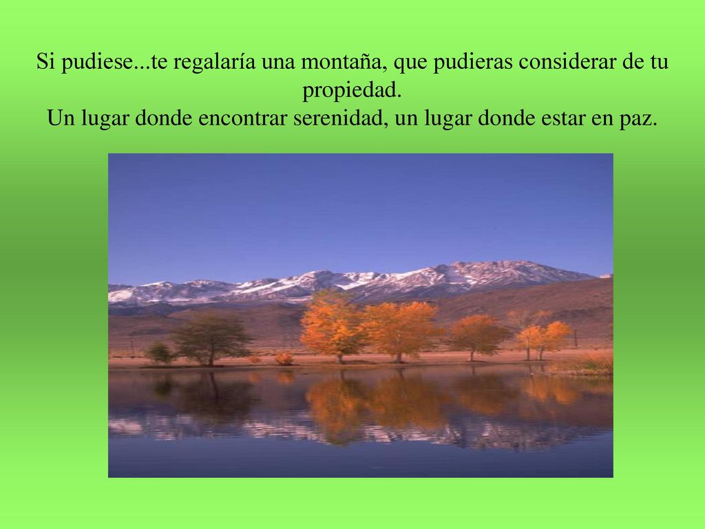 Un lugar donde encontrar serenidad, un lugar donde estar en paz.