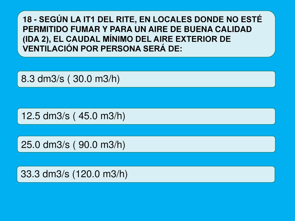 8.3 dm3/s ( 30.0 m3/h) 12.5 dm3/s ( 45.0 m3/h) 25.0 dm3/s ( 90.0 m3/h)
