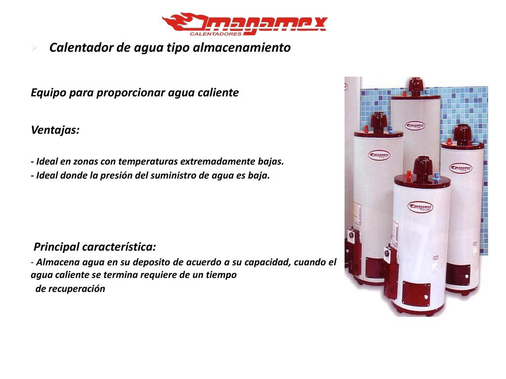 Calentador de agua tipo almacenamiento