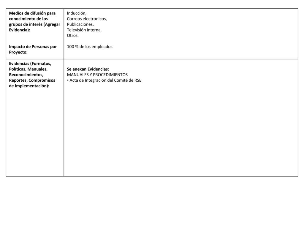 Medios de difusión para conocimiento de los grupos de interés (Agregar Evidencia):