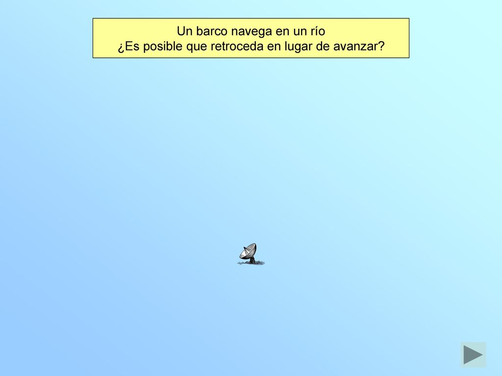 Un barco navega en un río ¿Es posible que retroceda en lugar de avanzar