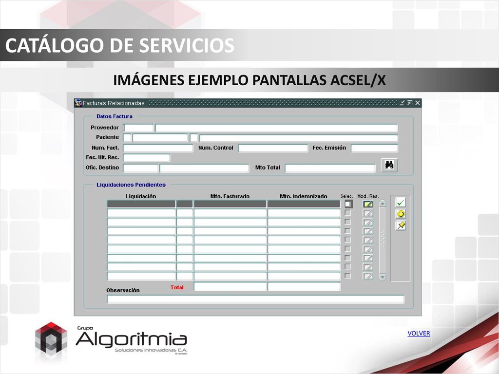 IMÁGENES EJEMPLO PANTALLAS ACSEL/X PORTALES WEB Y APLICACIONES MÓVILES