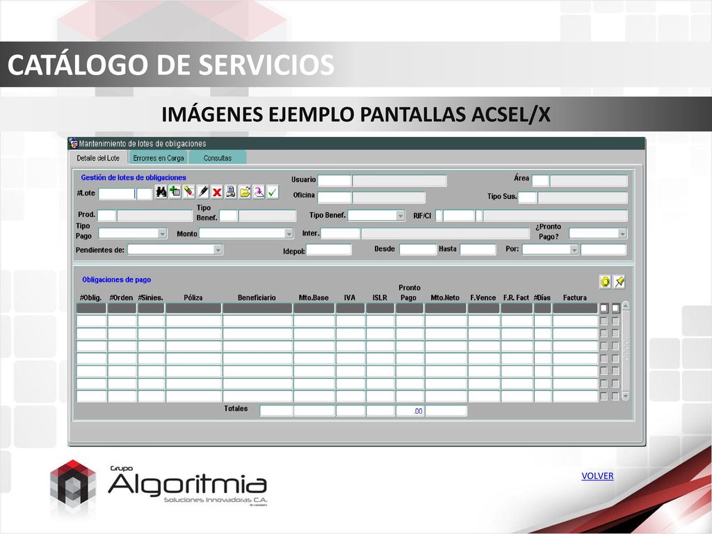 IMÁGENES EJEMPLO PANTALLAS ACSEL/X PORTALES WEB Y APLICACIONES MÓVILES