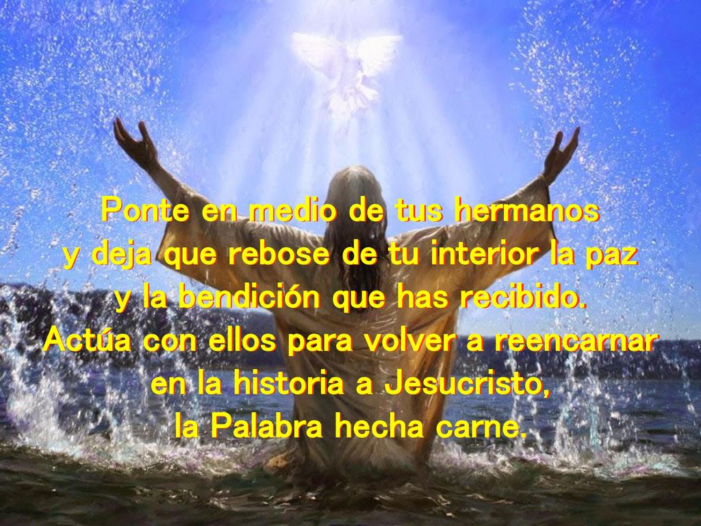 Ponte en medio de tus hermanos y deja que rebose de tu interior la paz