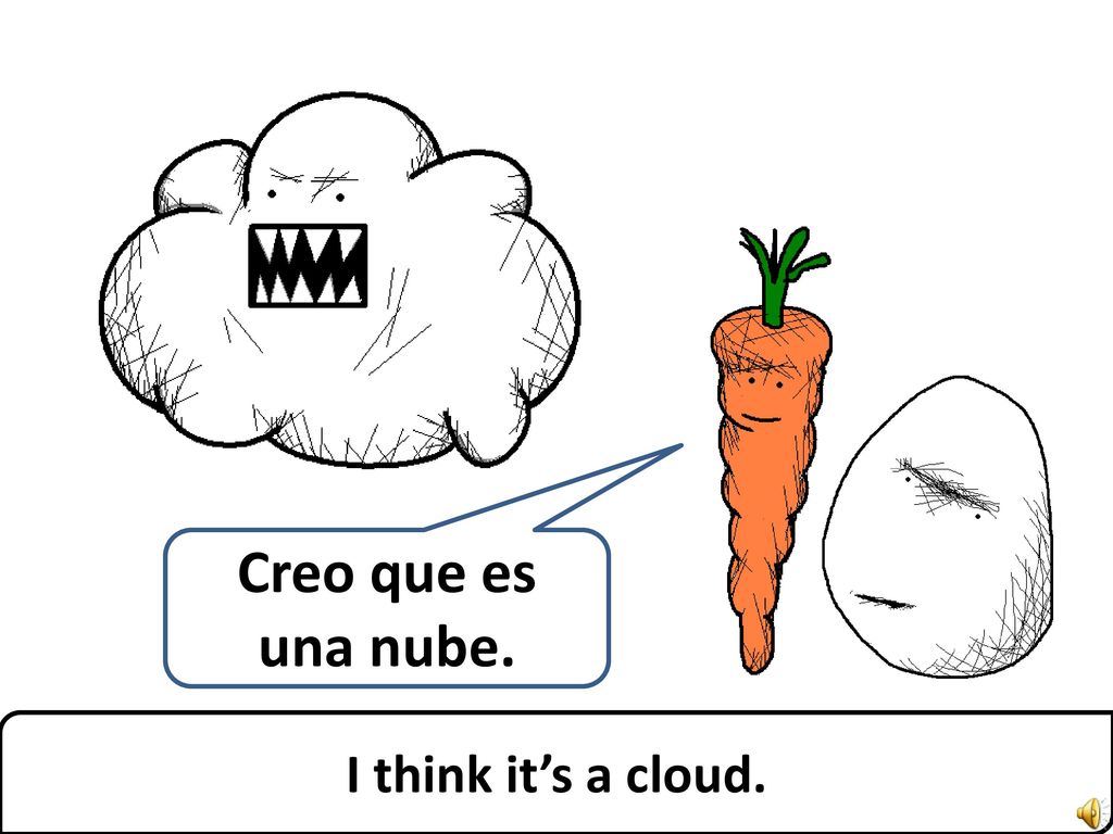 Creo que es una nube. I think it’s a cloud.
