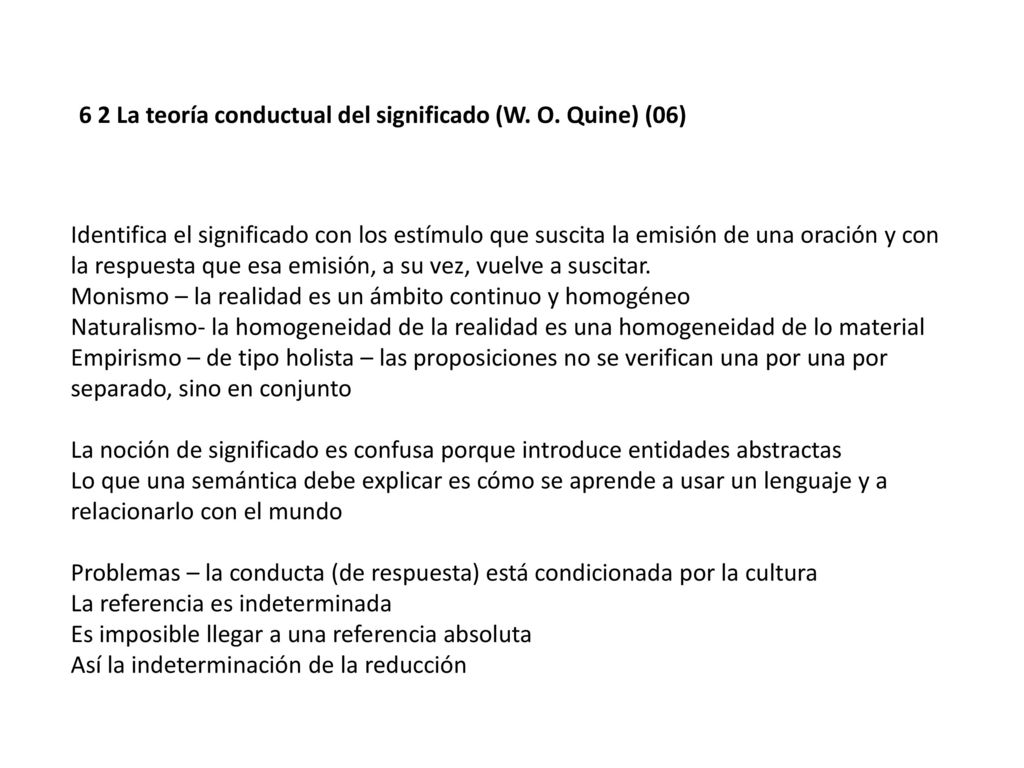 6 2 La teoría conductual del significado (W. O. Quine) (06)
