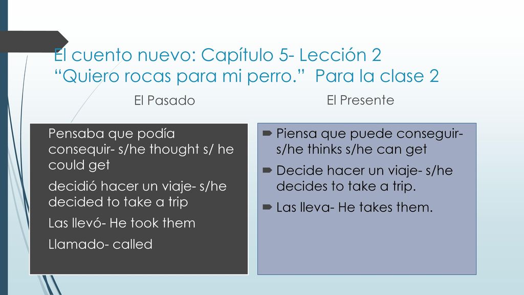 El cuento nuevo: Capítulo 5- Lección 2 Quiero rocas para mi perro