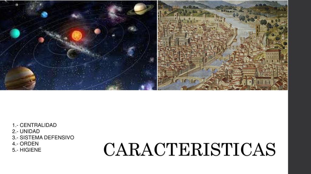 1.- CENTRALIDAD 2.- UNIDAD 3.- SISTEMA DEFENSIVO 4.- ORDEN 5.- HIGIENE