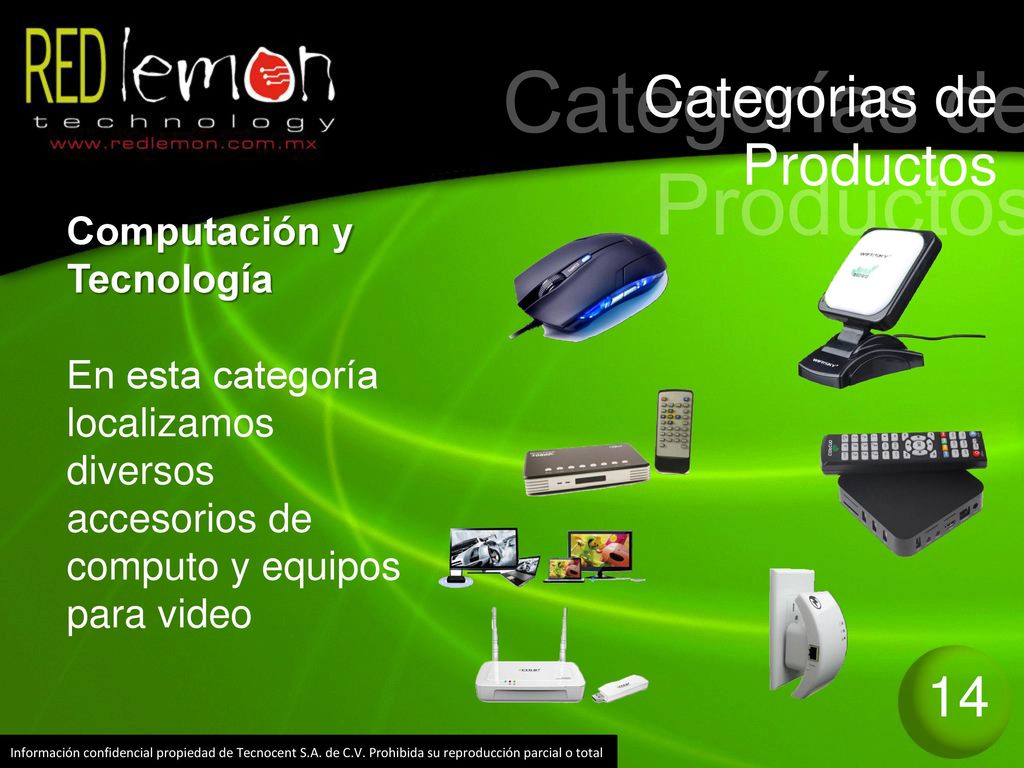 Categorías de Productos