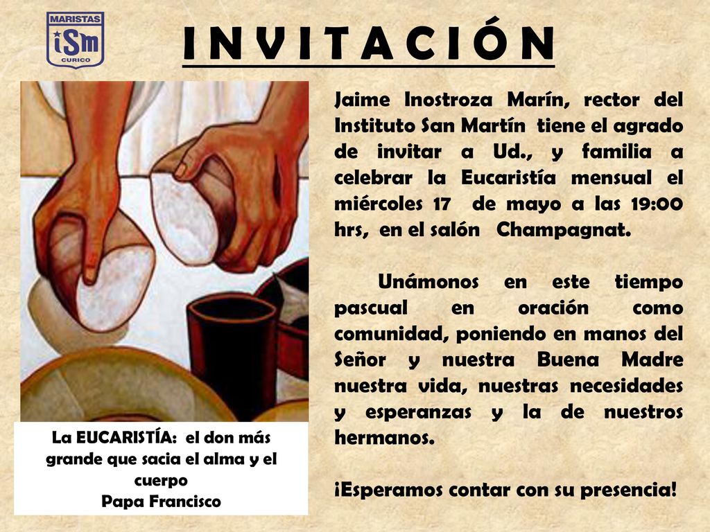 La EUCARISTÍA: el don más grande que sacia el alma y el cuerpo