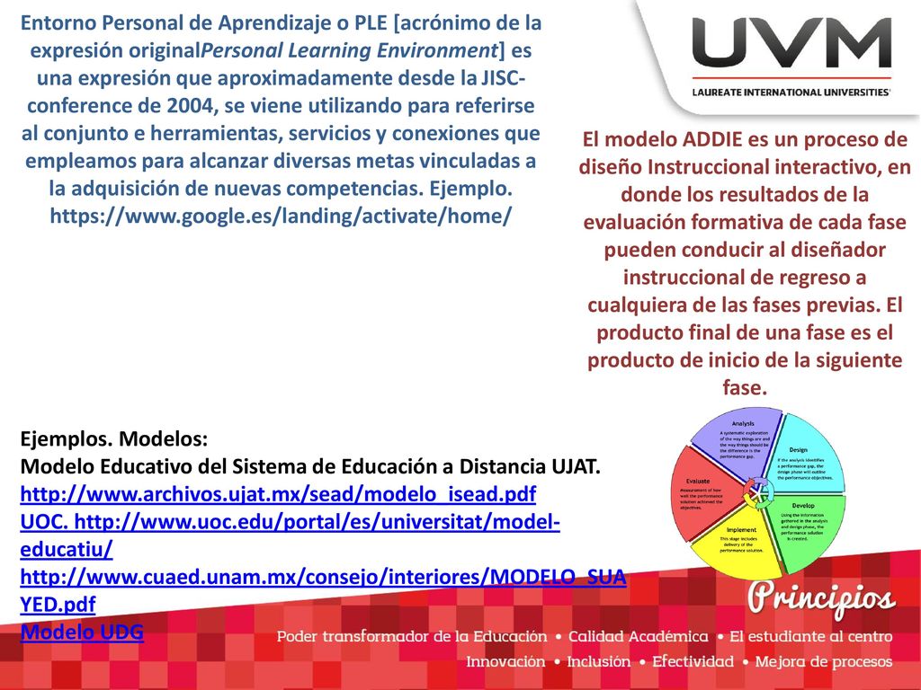 Entorno Personal de Aprendizaje o PLE [acrónimo de la expresión originalPersonal Learning Environment] es una expresión que aproximadamente desde la JISC-conference de 2004, se viene utilizando para referirse al conjunto e herramientas, servicios y conexiones que empleamos para alcanzar diversas metas vinculadas a la adquisición de nuevas competencias. Ejemplo.