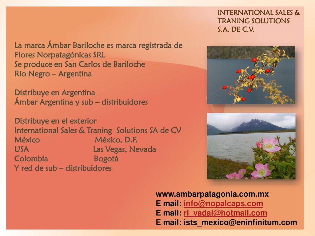 La marca Ámbar Bariloche es marca registrada de
