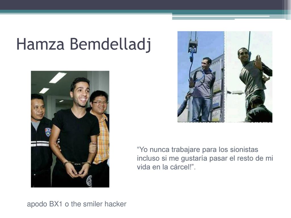 Hamza Bemdelladj Yo nunca trabajare para los sionistas incluso si me gustaría pasar el resto de mi vida en la cárcel! .