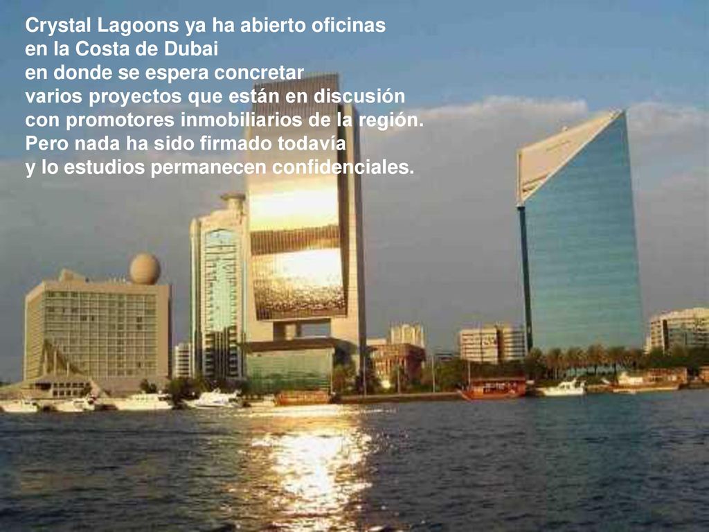 Crystal Lagoons ya ha abierto oficinas en la Costa de Dubai