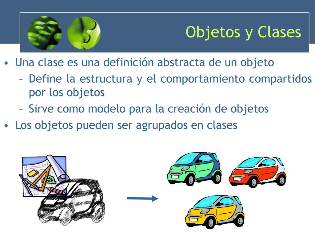Objetos y Clases Una clase es una definición abstracta de un objeto