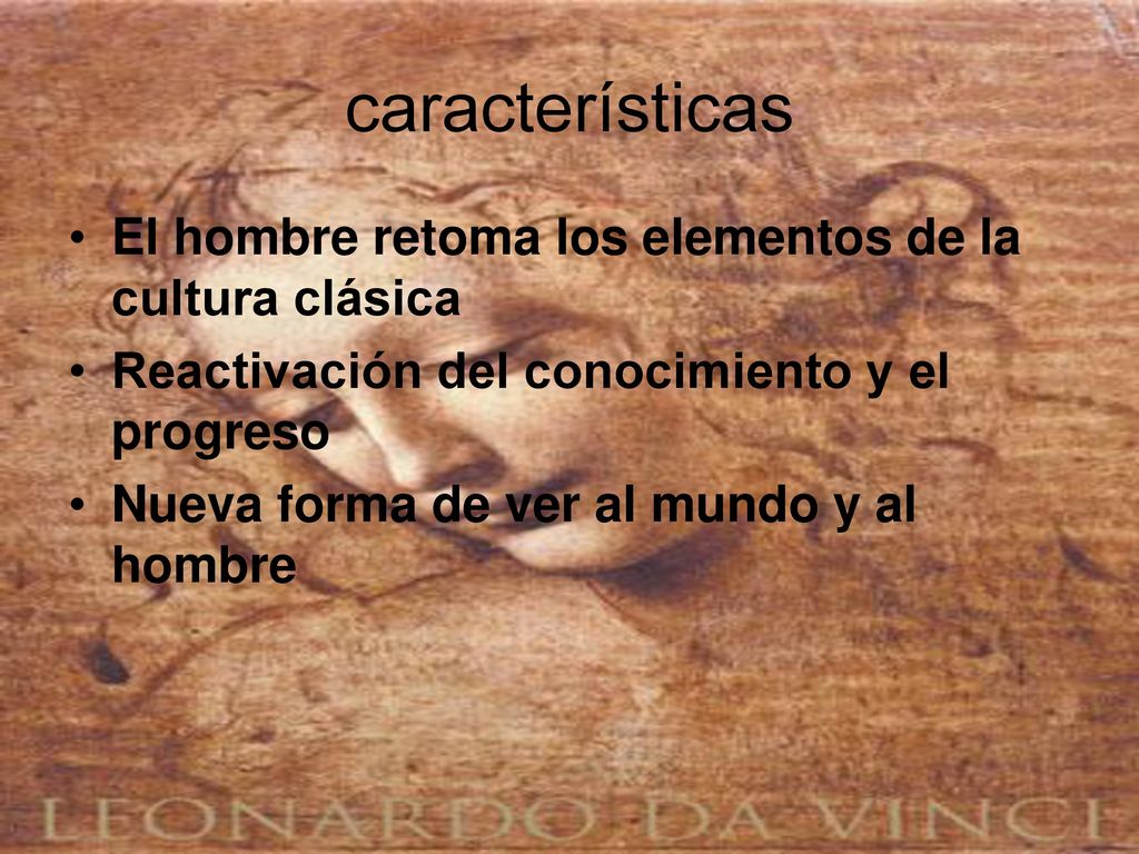 características El hombre retoma los elementos de la cultura clásica