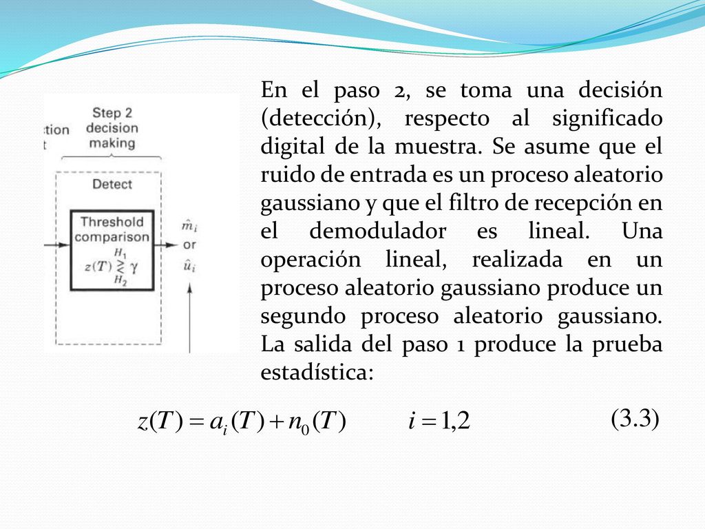En el paso 2, se toma una decisión (detección), respecto al significado digital de la muestra.