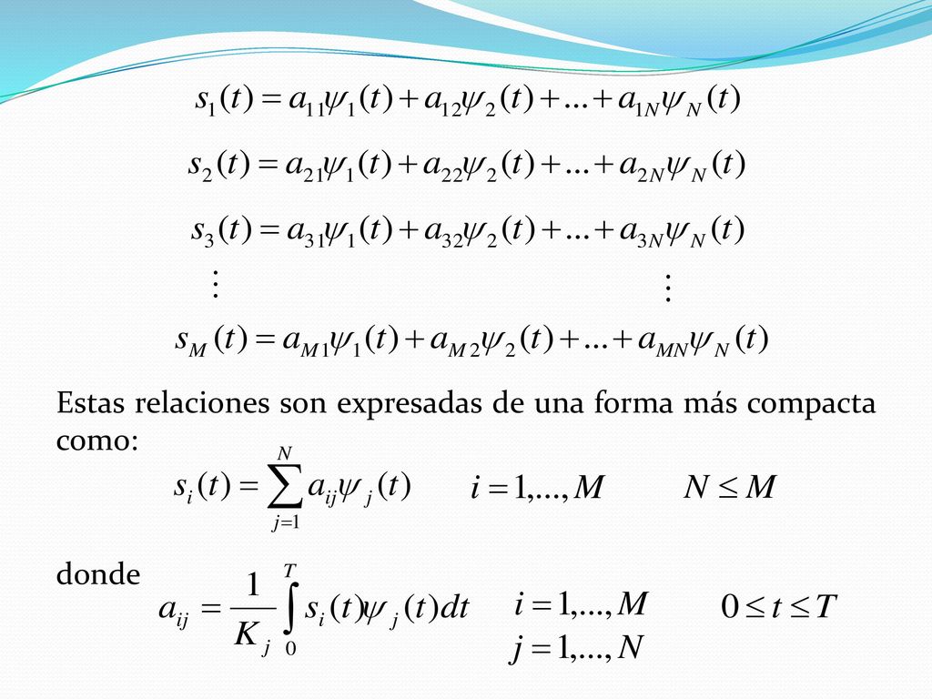 Estas relaciones son expresadas de una forma más compacta como: donde