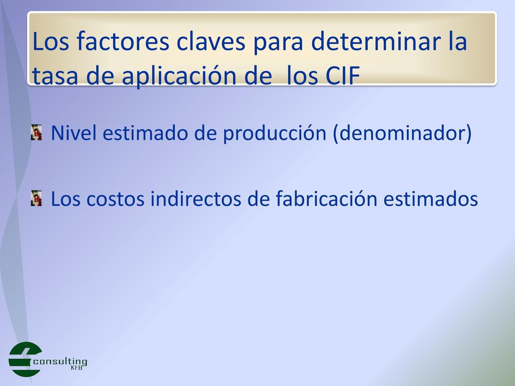 Los factores claves para determinar la tasa de aplicación de los CIF