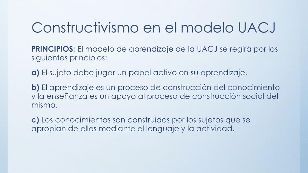 Constructivismo en el modelo UACJ