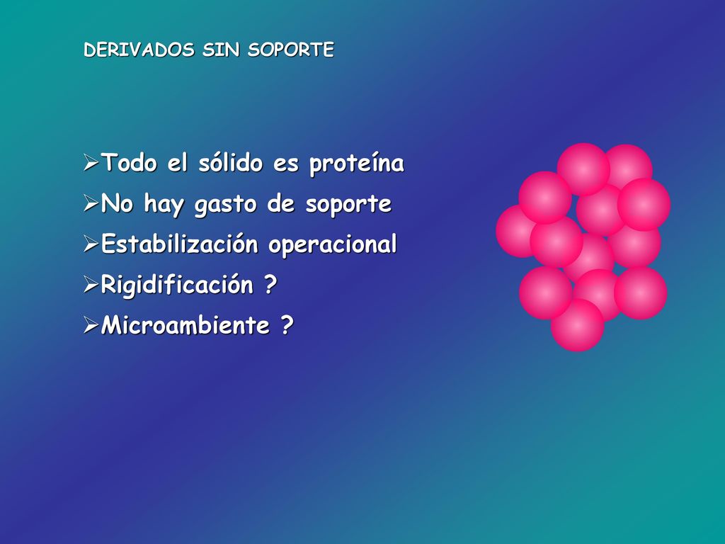 Todo el sólido es proteína No hay gasto de soporte