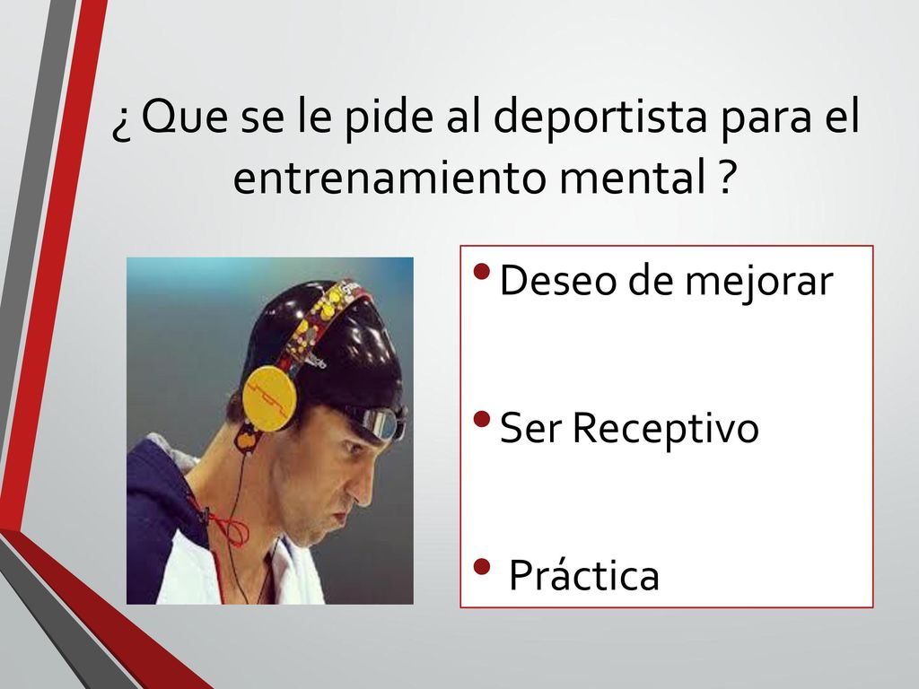 ¿ Que se le pide al deportista para el entrenamiento mental
