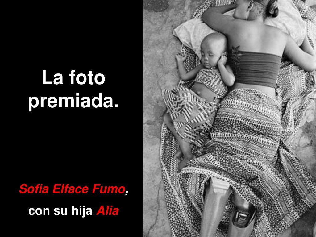 La foto premiada. Sofia Elface Fumo, con su hija Alia