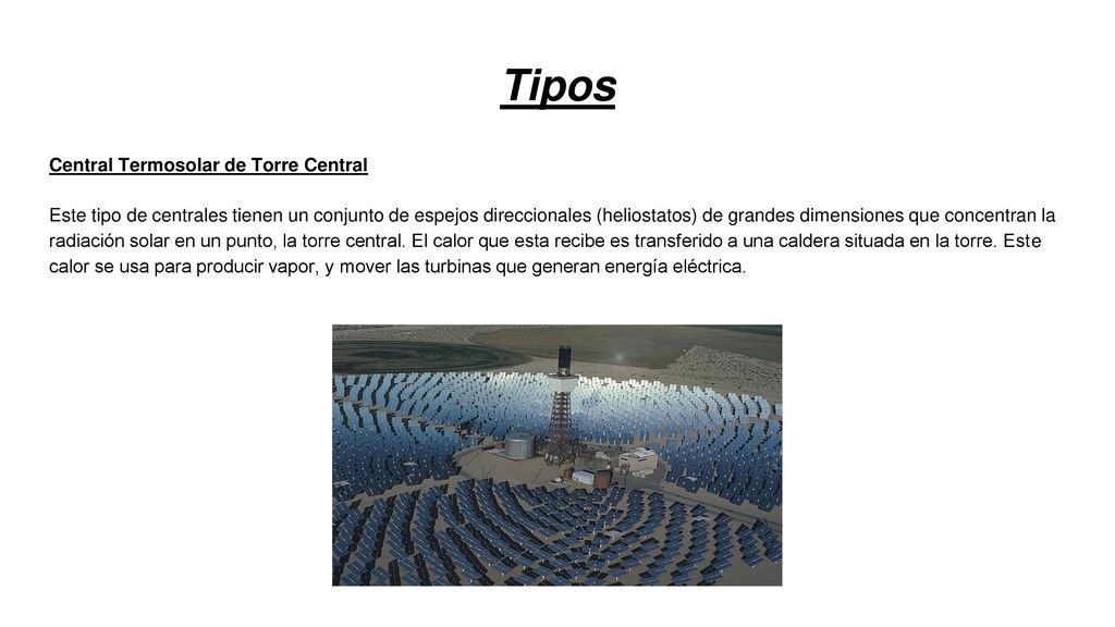 Tipos Central Termosolar de Torre Central