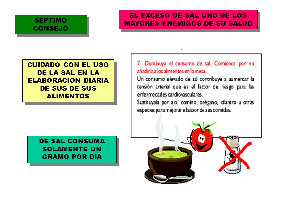 EL EXCESO DE SAL UNO DE LOS MAYORES ENEMIGOS DE SU SALUD
