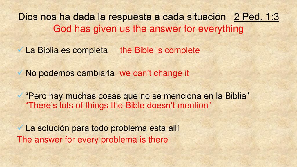 Dios nos ha dada la respuesta a cada situación 2 Ped