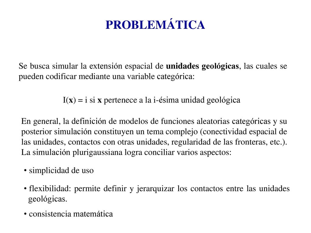 I(x) = i si x pertenece a la i-ésima unidad geológica