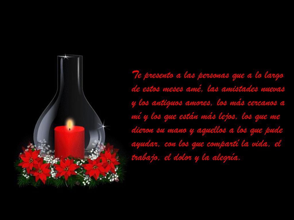 Te presento a las personas que a lo largo de estos meses amé, las amistades nuevas y los antiguos amores, los más cercanos a mí y los que están más lejos, los que me dieron su mano y aquellos a los que pude ayudar, con los que compartí la vida, el trabajo, el dolor y la alegría.