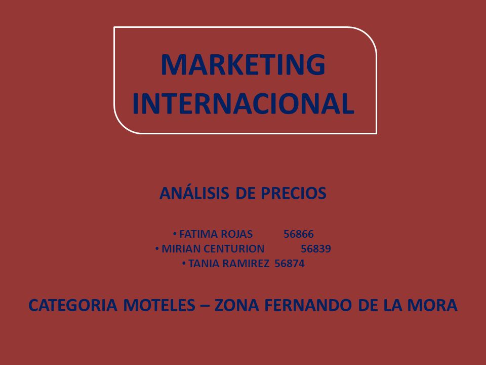 CATEGORIA MOTELES – ZONA FERNANDO DE LA MORA