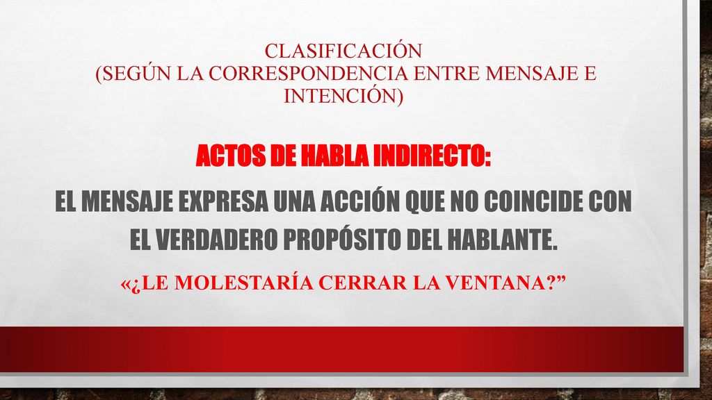 Clasificación (Según la correspondencia entre mensaje e intención)