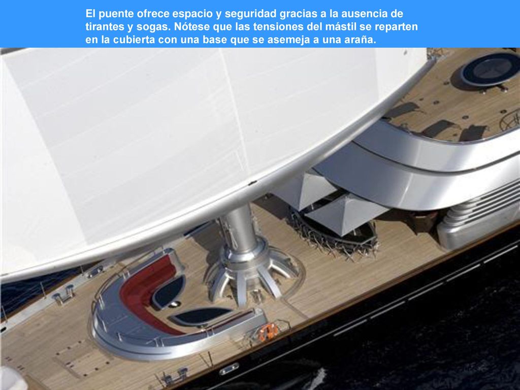 El puente ofrece espacio y seguridad gracias a la ausencia de tirantes y sogas.