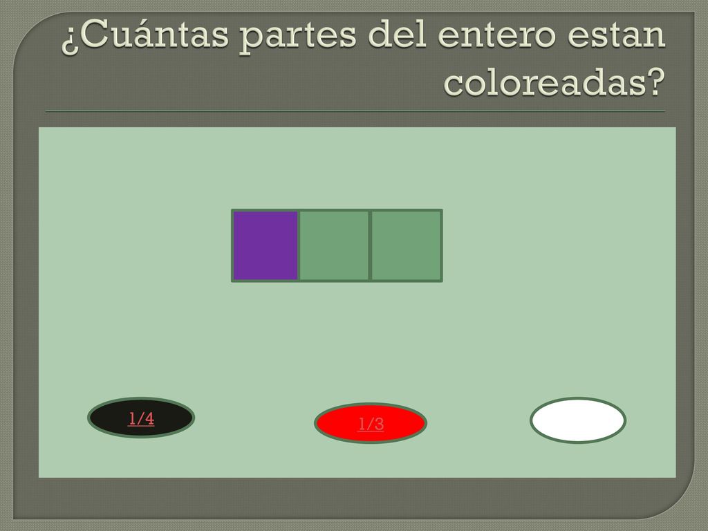 ¿Cuántas partes del entero estan coloreadas