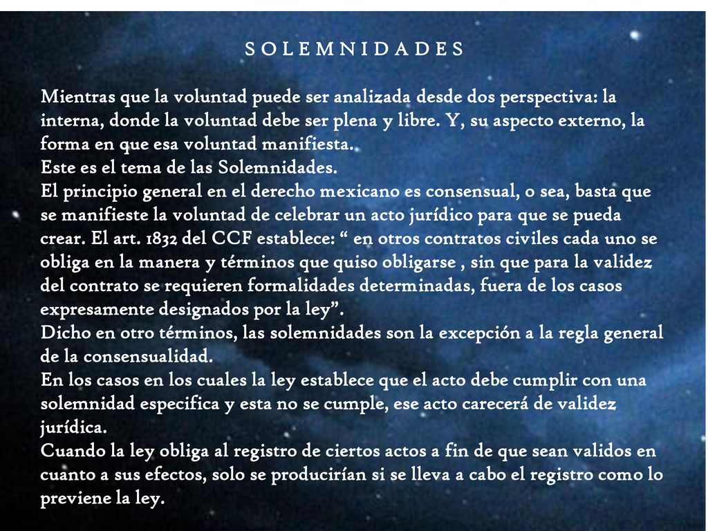 S O L E M N I D A D E S