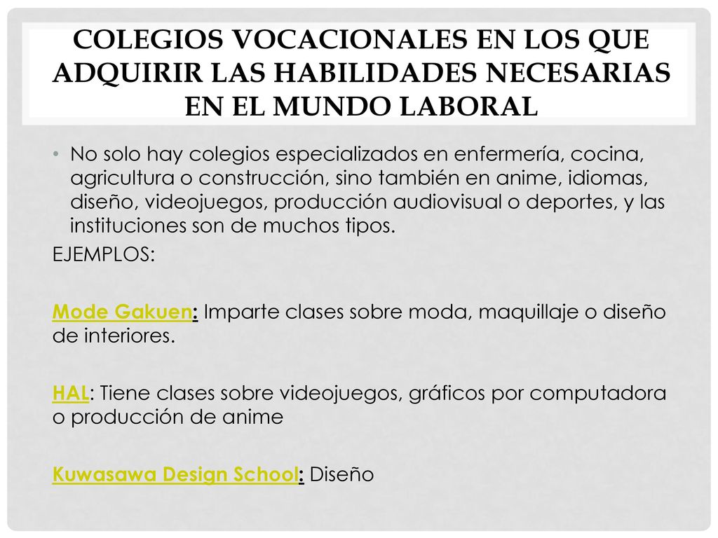 Colegios vocacionales en los que adquirir las habilidades necesarias en el mundo laboral