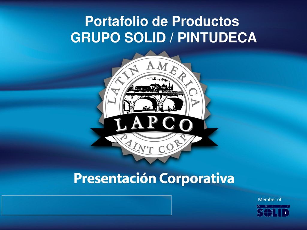 Portafolio de Productos GRUPO SOLID / PINTUDECA