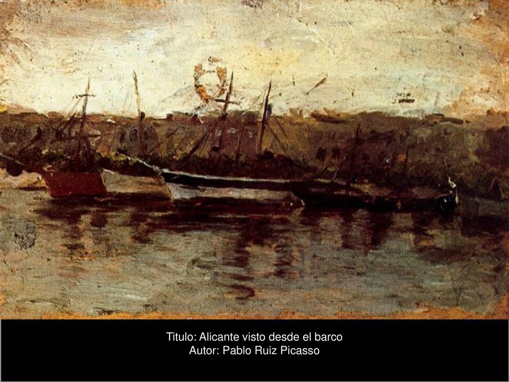 Titulo: Alicante visto desde el barco Autor: Pablo Ruiz Picasso